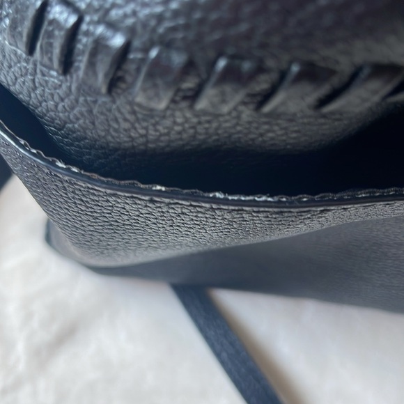 T Tahari "Skyler" Pebbled Leather Whipstitched Satchel w/ Removable Strap - Picture 5 of 15